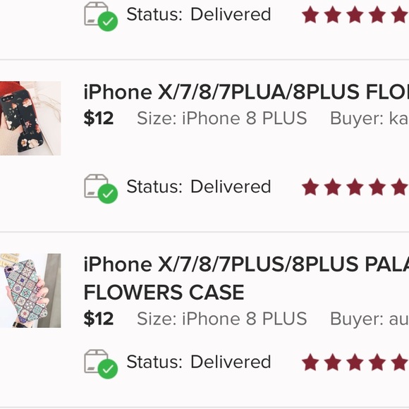 iPhone X/7/8/7PLUS/8PLUS PALACE FLOWERS CASE - Picture 7 of 7